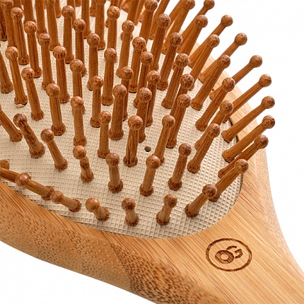Щетка для волос массажная из бамбука большая. ID1010