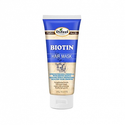 Difeel Biotin Premium Hair Mask 8 oz Премиальная маска для волос с биотином, 236