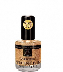 INM Northen Lights GOLD Голографическая сушка-закрепитель лака Золото, 3,5 мл