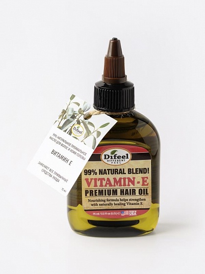 Difeel 99% Natural Vitamin-E Premium Hair Oil 99% натураль. премиал. масло д/вол