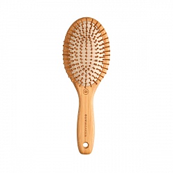 Щетка для волос массажная из бамбука большая. ID1010